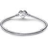 image:imagePANDORA Moments Sparkling Infinity Heart Clasp Snake Chain Bracelet  With Gift BoxSilver