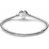 image:imagePANDORA Moments Sparkling Infinity Heart Clasp Snake Chain Bracelet  With Gift BoxSilver