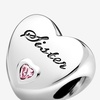 image:imagePANDORA Sisters Love Charm  Compatible Moments  Jewelry for Women  Sterling Silver Bracelet Charm with Cubic Zirconia  Gift with Gift Box