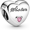 image:imagePANDORA Sisters Love Charm  Compatible Moments  Jewelry for Women  Sterling Silver Bracelet Charm with Cubic Zirconia  Gift with Gift Box