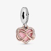 image:imagePANDORA Sparkling Infinity Heart Dangle Charm  Compatible Moments  Gift for Her Made Rose Sterling Silver Cubic Zirconia amp Enamel  With Gift Box