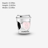 image:imagePANDORA Take a Break Coffee Cup Charm  Engraved Charm  Gift for Coffee Lovers  With Gift Box  Compatible Moments Charm Bracelets  Sterling Silver