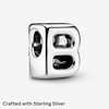 image:imagePandora Alphabet Charm  Compatible Moments  Gift for Her  Made with Sterling Silver  with Gift BoxLetter B