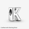 image:imagePandora Alphabet Charm  Compatible Moments  Gift for Her  Made with Sterling Silver  with Gift BoxLetter K