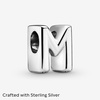 image:imagePandora Alphabet Charm  Compatible Moments  Gift for Her  Made with Sterling Silver  with Gift BoxLetter M