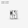 image:imagePandora Alphabet Charm  Compatible Moments  Gift for Her  Made with Sterling Silver  with Gift BoxLetter M