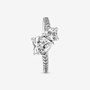 image:imagePandora Double Heart Sparkling Ring  Sterling Silver Ring for Women  Gift for Her Sterling Silver with Clear Cubic Zirconia  With Gift Box