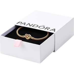 image:imagePANDORA Moments Sparkling Infinity Heart Clasp Snake Chain Bracelet  With Gift BoxGold
