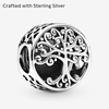 image:imagePANDORA Family Tree Charm  Engraved Family Message  Meaningful Keepsake  Jewelry for Women with Gift Box  Compatible Moments Charm Bracelets  Sterling Silver