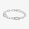 image:imagePANDORA ME Link Chain Bracelet  Bracelet for Women  Compatible with ME Charms  Features 2 Connectors  Gift for Her  Sterling Silver  With Gift Box91 Inches