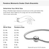 image:imagePANDORA Moments Snake Chain Bracelet  HandFinished Charm Bracelet  Jewelry for Her with Gift Box  Compatible Moments Charms  Sterling Silver63 Inches