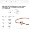 image:imagePANDORA Moments Snake Chain Bracelet  HandFinished Charm Bracelet  Jewelry for Her with Gift Box  Compatible Moments Charms  Sterling Silver83 Inches