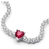 image:imagePANDORA Red Sparkling Heart Tennis Bracelet  Gift for Her  Sterling Silver with ManMade Crystal  With Gift Box71 Inches