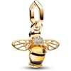 image:imagePANDORA Sparkling Bee Dangle Charm  Compatible with PANDORA Me amp Moments  Gift for Her  14k Gold amp Enamel with Clear Cubic Zirconia amp Crystal  With Gift Box