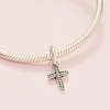 image:imagePANDORA Sparkling Cross Dangle Charm  Faith Symbol Design with Cubic Zirconia Stones  HandFinished  Jewelry for Her with Gift Box  Compatible with Moments amp ME Charm Bracelets  Sterling Silver