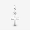 image:imagePANDORA Sparkling Cross Dangle Charm  Faith Symbol Design with Cubic Zirconia Stones  HandFinished  Jewelry for Her with Gift Box  Compatible with Moments amp ME Charm Bracelets  Sterling Silver