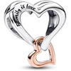 image:imagePANDORA Twotone Openwork Infinity Heart Charm  Gift for Her  Compatible Moments Rose amp Sterling Silver  With Gift Box