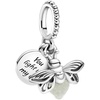 image:imagePANDORA GlowintheDark Firefly Dangle Charm  Luminous Jewelry Gift  Milky Green Glow Glass Design  Jewelry for Her with Gift Box  Compatible Moments amp ME Bracelets  Sterling Silver