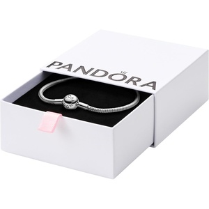 image:imagePANDORA Moments Snake Chain Bracelet  HandFinished Charm Bracelet  Jewelry for Her with Gift Box  Compatible Moments Charms  Sterling Silver83 Inches