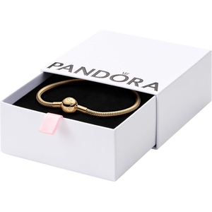 image:imagePANDORA Moments Snake Chain Bracelet  HandFinished Charm Bracelet  Jewelry for Her with Gift Box  Compatible Moments Charms  Sterling Silver91 Inches