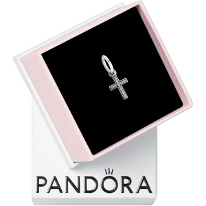 image:imagePANDORA Sparkling Cross Dangle Charm  Faith Symbol Design with Cubic Zirconia Stones  HandFinished  Jewelry for Her with Gift Box  Compatible with Moments amp ME Charm Bracelets  Sterling Silver