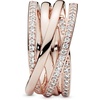 image:imagePANDORA Sparkling amp Polished Lines Entwined Ring  Ring for Women  Gift for Her  Cubic Zirconia  With Gift BoxRose Gold
