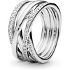 image:imagePANDORA Sparkling amp Polished Lines Entwined Ring  Ring for Women  Gift for Her  Cubic Zirconia  With Gift BoxSterling Silver