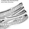 image:imagePANDORA Sparkling amp Polished Lines Entwined Ring  Ring for Women  Gift for Her  Cubic Zirconia  With Gift BoxSterling Silver
