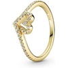 image:imagePANDORA Timeless Wish Sparkling Heart Ring  Gift for Her 14k GoldPlated Shine with Cubic Zirconia
