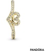 image:imagePANDORA Timeless Wish Sparkling Heart Ring  Gift for Her 14k GoldPlated Shine with Cubic Zirconia