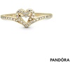 image:imagePANDORA Timeless Wish Sparkling Heart Ring  Gift for Her 14k GoldPlated Shine with Cubic Zirconia