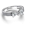 image:imagePANDORASparkling Bow Doublerow RingSterling silverWith Gift Box