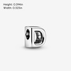 image:imagePandora Alphabet Charm  Compatible Moments  Gift for Her  Made with Sterling Silver  with Gift BoxLetter D