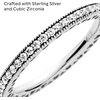 image:imagePandora Halo Sparkle amp Hearts Ring  Ring for Women with Cubic Zirconia  Layering or Stackable Ring  Gift for Her  With Gift BoxSterling Silver