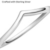 image:imagePandora Polished Wishbone Ring  Minimalist Chevron Shape Ring  Stackable Sterling Silver Ring for Women  Gift for Her  Sterling Silver  With Gift Box