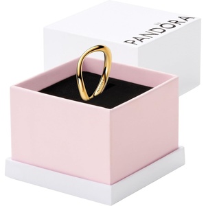 image:imagePANDORA Essence Organically Shaped Band Ring  14k GoldPlated Ring  Gift for Women  Includes Gift Box6
