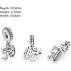 image:imagePANDORA 50th Celebration Dangle Charm  Compatible Moments  Sterling Silver with Clear Cubic Zirconia  Gift for Her  Jewelry for Women with Gift Box