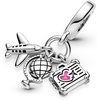 image:imagePANDORA Airplane Globe amp Suitcase Triple Dangle Charm  Bracelet Charm Moments Bracelets  Stunning Womens Jewelry  Gift for Women  Made with Sterling Silver amp Enamel  With Gift Box