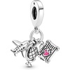 image:imagePANDORA Airplane Globe amp Suitcase Triple Dangle Charm  Bracelet Charm Moments Bracelets  Stunning Womens Jewelry  Gift for Women  Made with Sterling Silver amp Enamel  With Gift Box