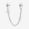 image:imagePANDORA Daisy Flower Safety Chain Charm  Compatible with PANDORA Moments  Gift for Her  Made with Sterling Silver amp Cubic Zirconia  with Gift Box