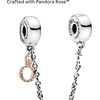 image:imagePANDORA Dangling Crown O Safety Chain Charm  Compatible with PANDORA Moments  Gift for Her  Made with Pandora Rose amp Sterling Silver  with Gift Box