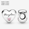 image:imagePANDORA Daughter Heart Charm  Compatible with PANDORA Moments  Sterling Silver  Gift for Her  Jewelry for Women with Gift Box