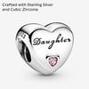 image:imagePANDORA Daughter Heart Charm  Compatible with PANDORA Moments  Sterling Silver  Gift for Her  Jewelry for Women with Gift Box