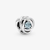 image:imagePANDORA Eternity Circle Charm  Compatible Moments  Gift for Her  Made with Sterling Silver and Manmade Crystals  with Gift BoxSea Aqua Blue
