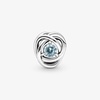 image:imagePANDORA Eternity Circle Charm  Compatible Moments  Gift for Her  Made with Sterling Silver and Manmade Crystals  with Gift BoxSea Aqua Blue