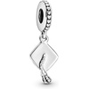 image:imagePANDORA Graduation Cap Dangle Charm  HandFinished Keepsake  Jewelry for Women with Gift Box  Compatible Moments Charm BraceletsSterling Silver