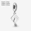 image:imagePANDORA Graduation Cap Dangle Charm  HandFinished Keepsake  Jewelry for Women with Gift Box  Compatible Moments Charm BraceletsSterling Silver