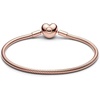 image:imagePANDORA Heart Clasp Snake Chain Bracelet  Compatible Moments Charms  Gift for Her Shine  with Gift Box83 Inches