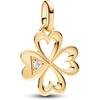 image:imagePANDORA Heart FourLeaf Clover Medallion Charm  Bracelet Charm ME Bracelets  14k Gold with Clear Cubic Zirconia  Gift for Her  Jewelry for Women with Gift Box