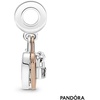 image:imagePANDORA Heart Padlock Double Dangle Charm  Gift for Her  Compatible Moments Rose amp Sterling Silver with Cubic Zirconia  With Gift Box
